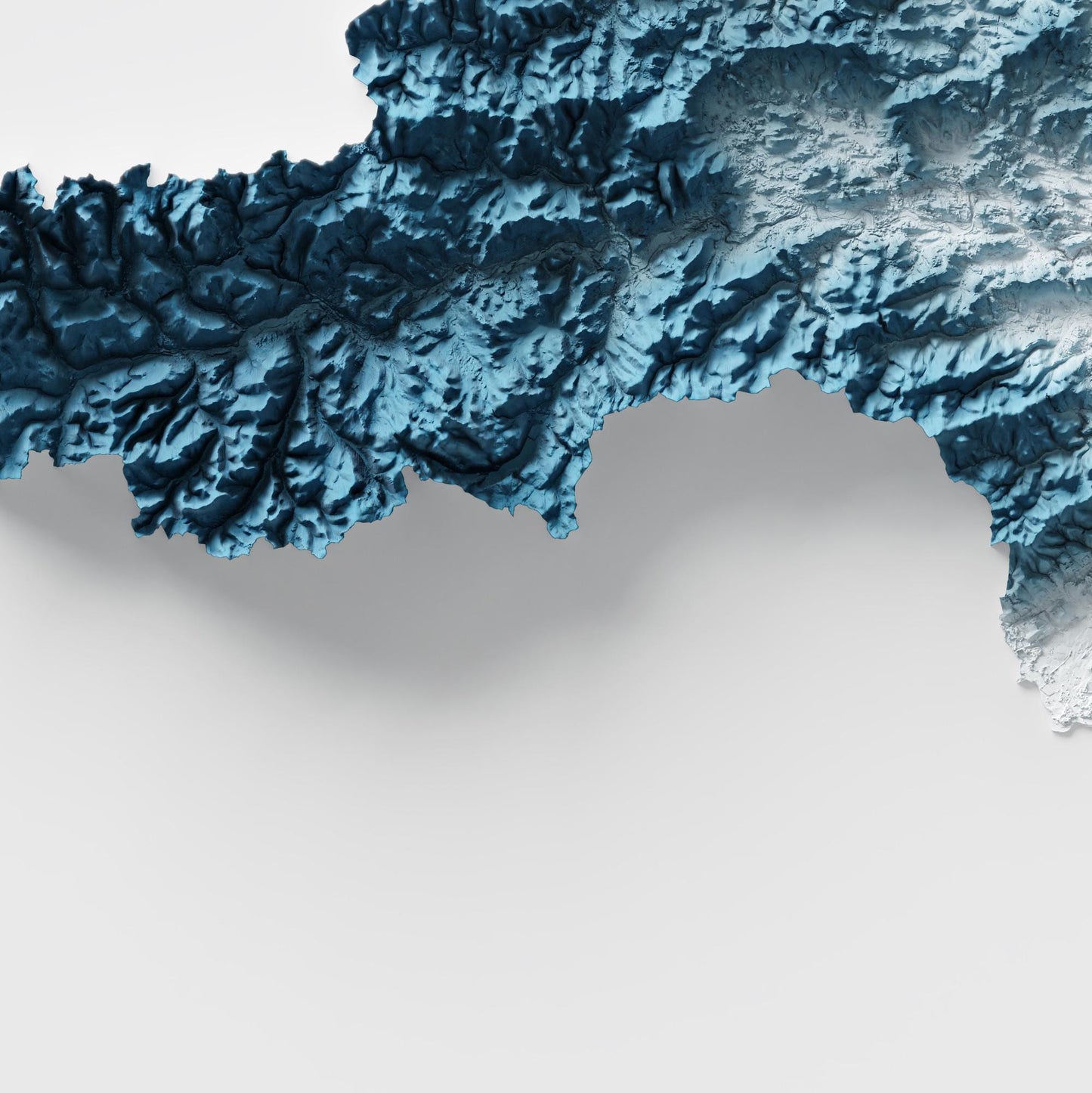Aberdeenshire Art Relief Map - 2D Print - Scotland Geology Poster - 2D Shaded Relief Map