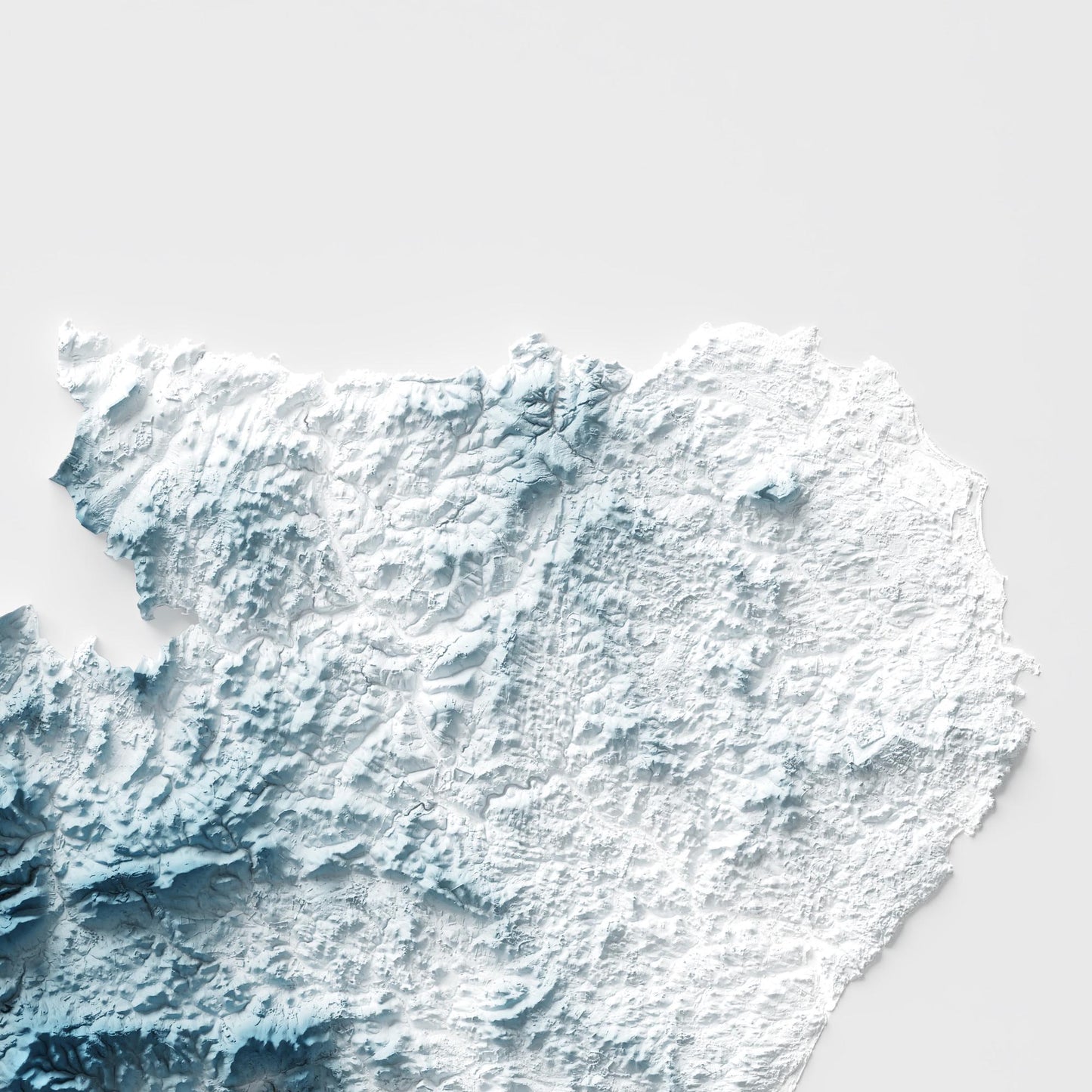 Aberdeenshire Art Relief Map - 2D Print - Scotland Geology Poster - 2D Shaded Relief Map