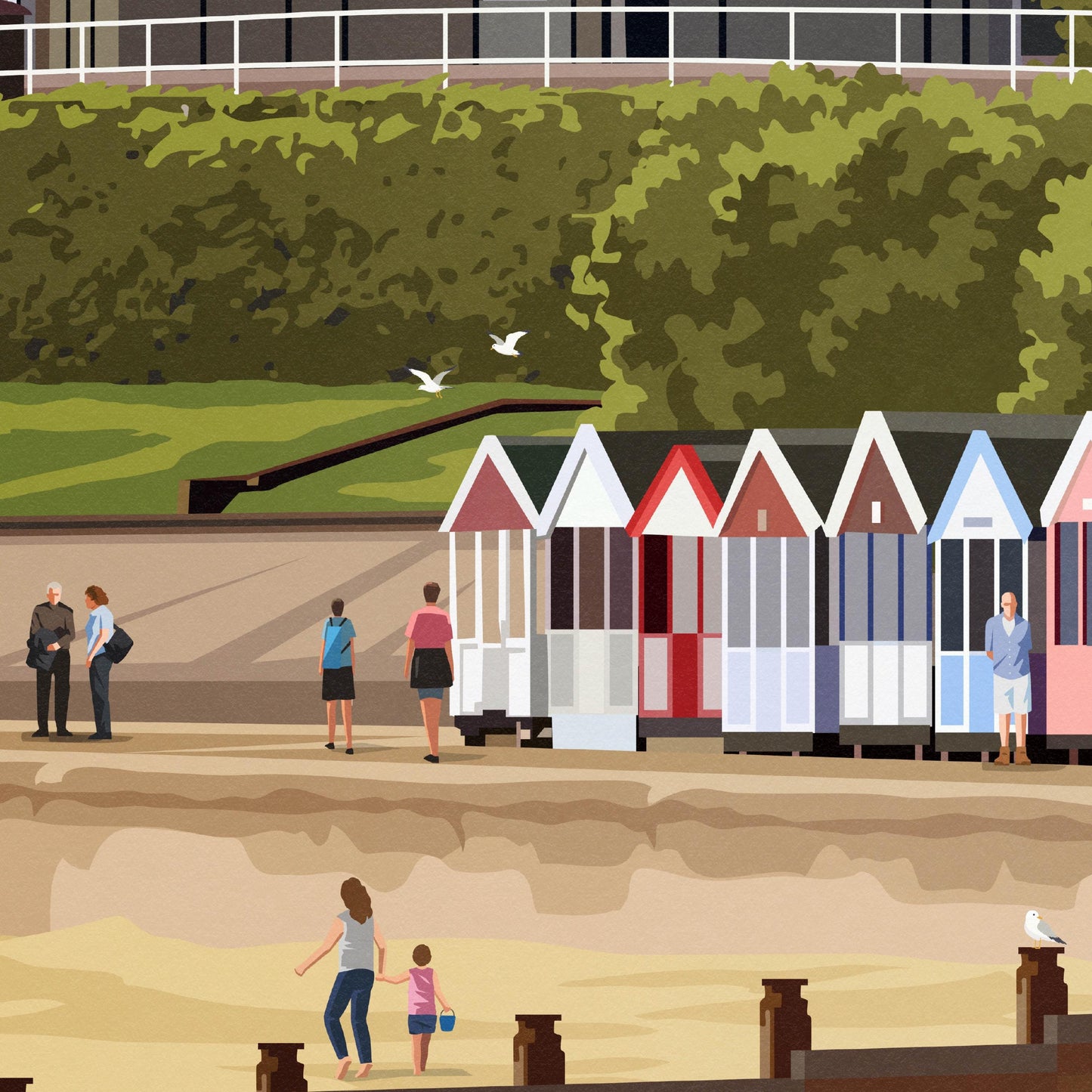 Southwold Lighthouse Print - Beach - Suffolk, England - Travel Poster