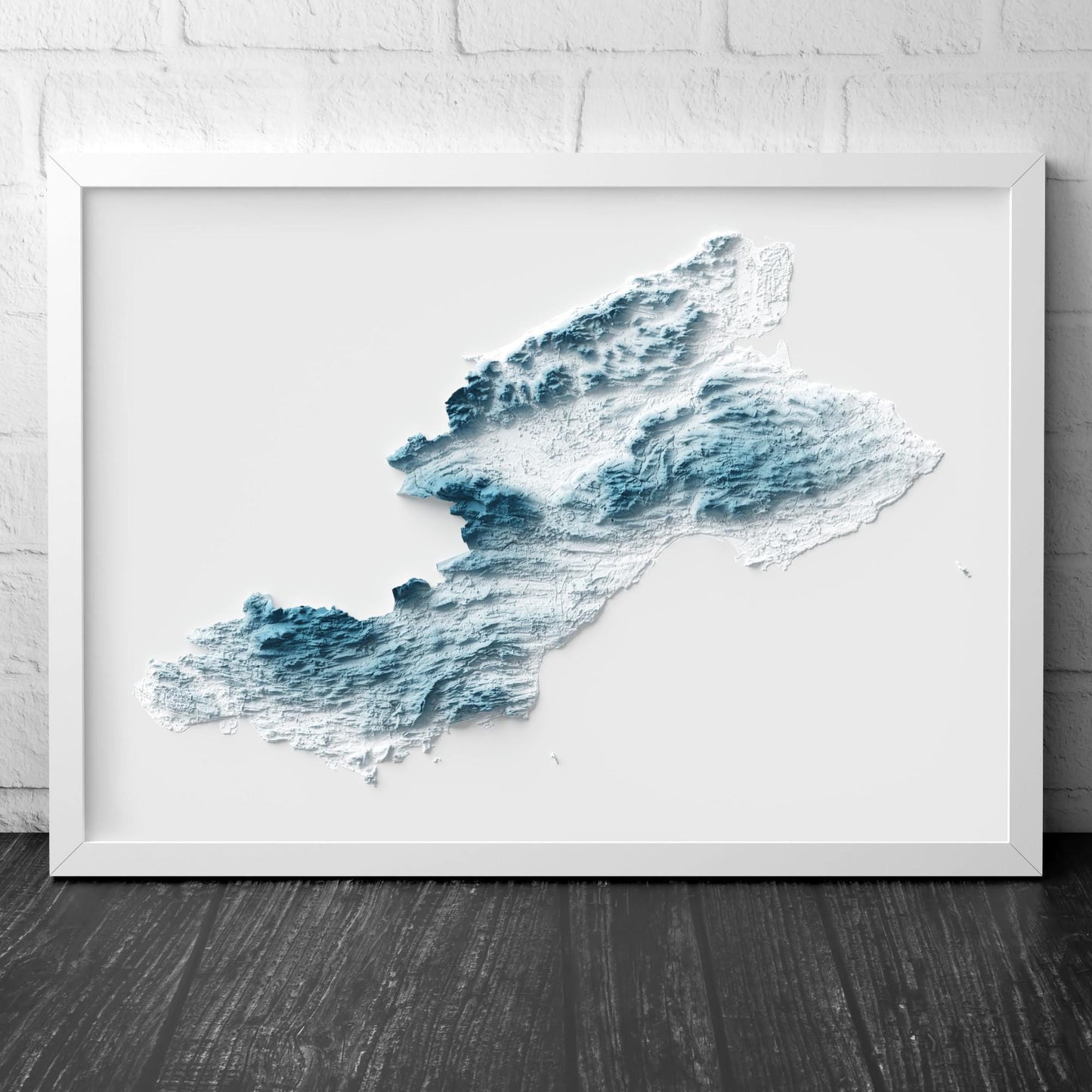 Fife Art Relief Map - 2D Print - Scotland Geology Poster - 2D Shaded Relief Map