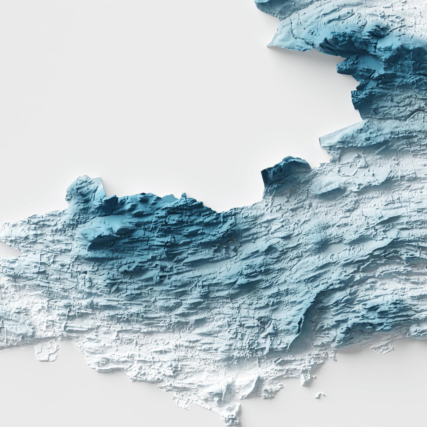 Fife Art Relief Map - 2D Print - Scotland Geology Poster - 2D Shaded Relief Map