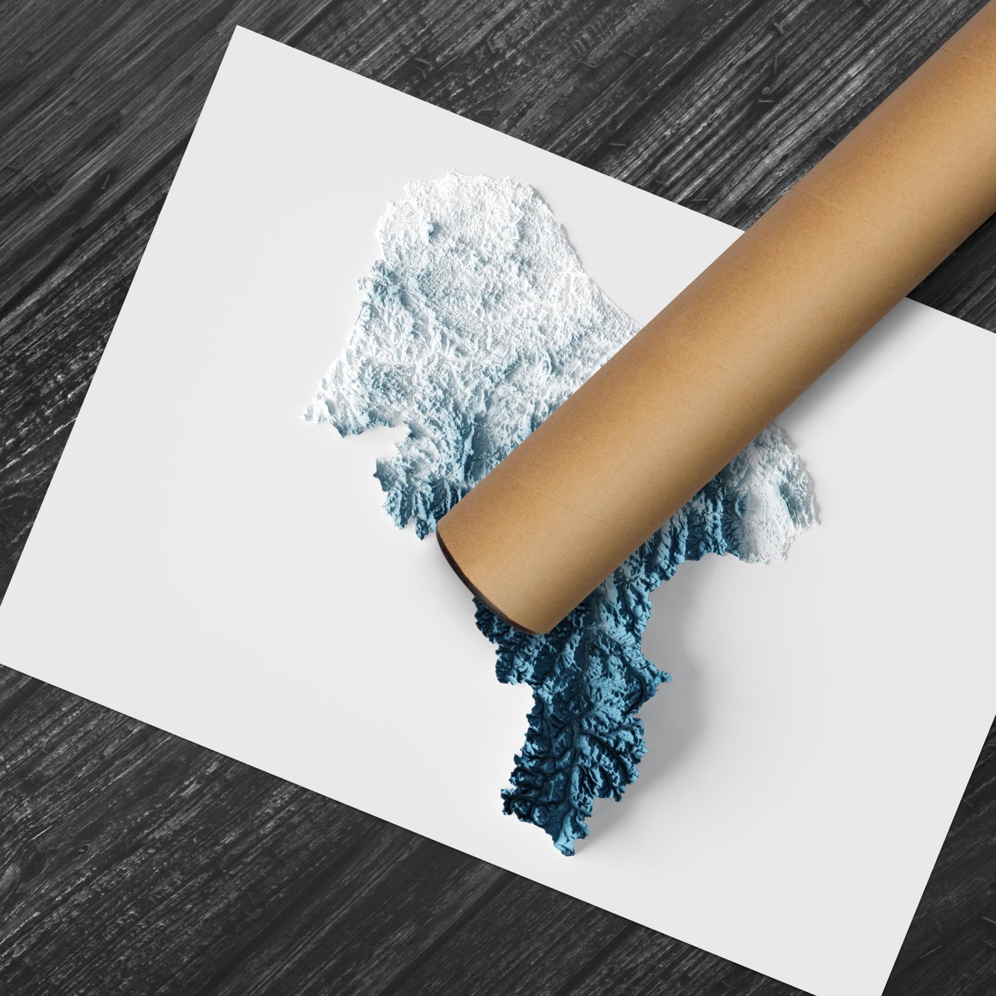 Aberdeenshire Art Relief Map - 2D Print - Scotland Geology Poster - 2D Shaded Relief Map
