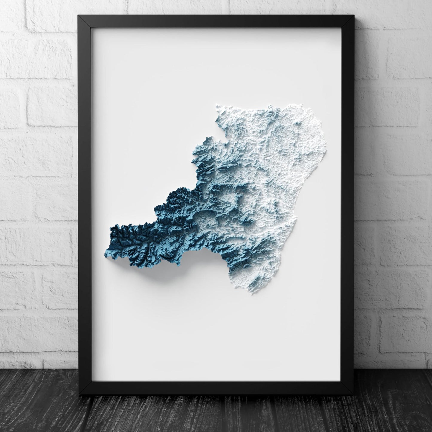Aberdeenshire Art Relief Map - 2D Print - Scotland Geology Poster - 2D Shaded Relief Map