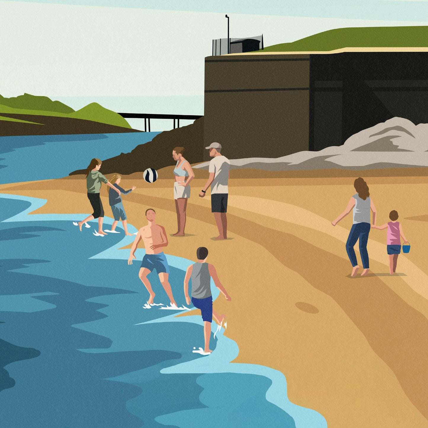 Broughty Ferry Travel Poster | Scotland Beach & Castle Wall Art | A4 to A1 Sizes | Matt or Satin Finish