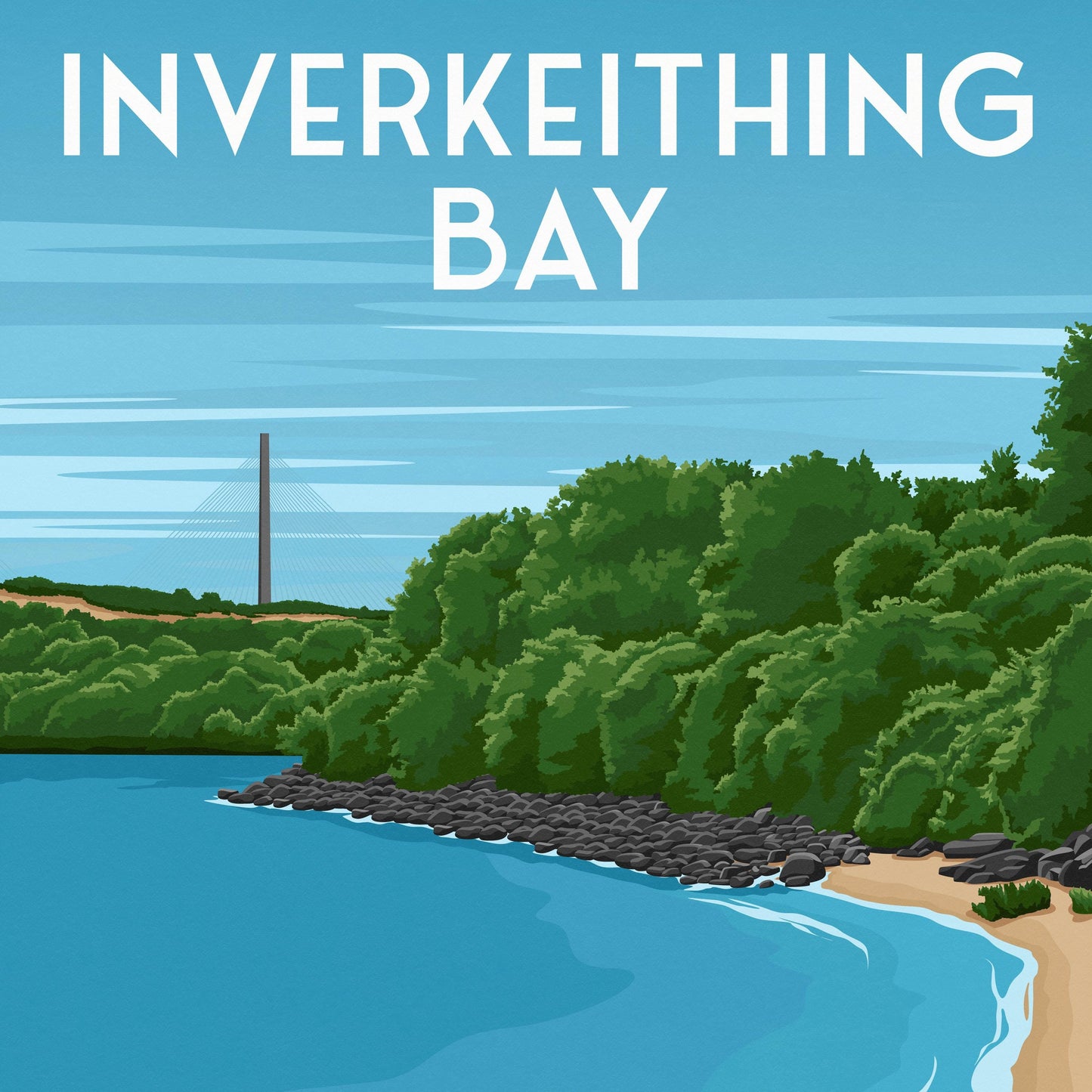 Inverkeithing Bay – Coastal Travel Poster Print - Fife - Scotland