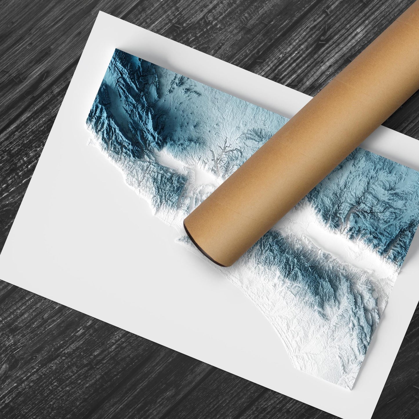 Israel 3D Relief Map Wall Art – Modern Topographic Poster – A4 to A2 Unframed Print