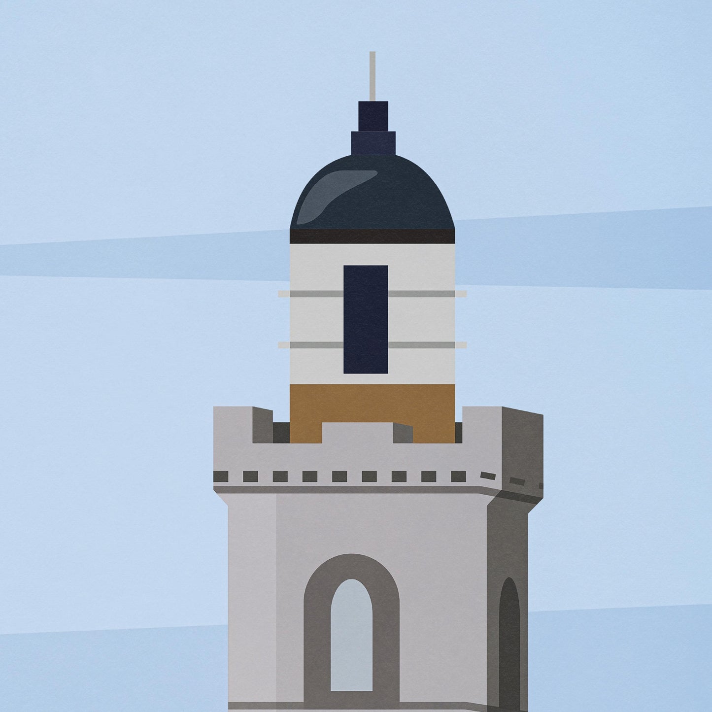 Isle of May Print - High Light Lighthouse, Puffins, Scotland
