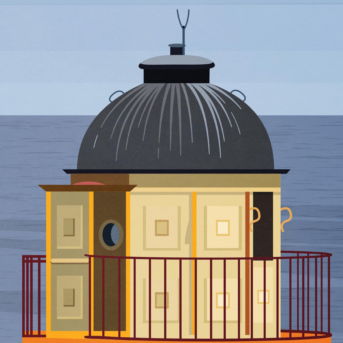 Isle of May Print - Low Light Lighthouse - Puffins, Scotland