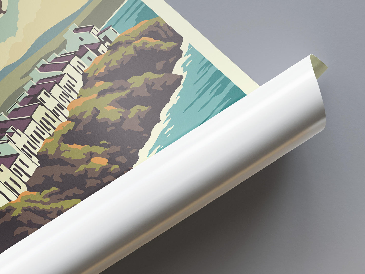 Rhinns of Islay Vintage Travel Poster: Scotland Coastal Art Print