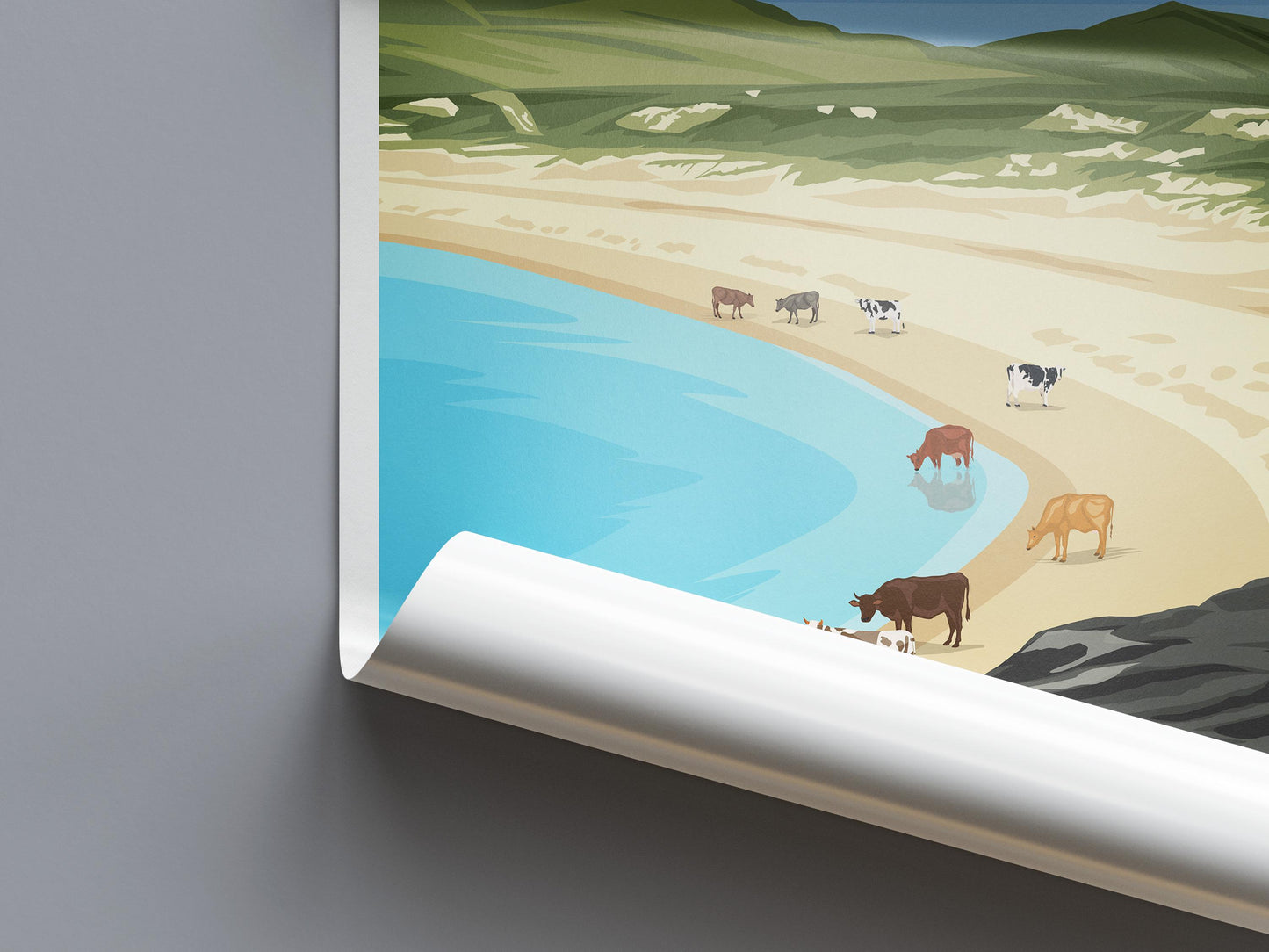 Vatersay Travel Poster – Outer Hebrides Wall Art Print | Scottish Island Decor