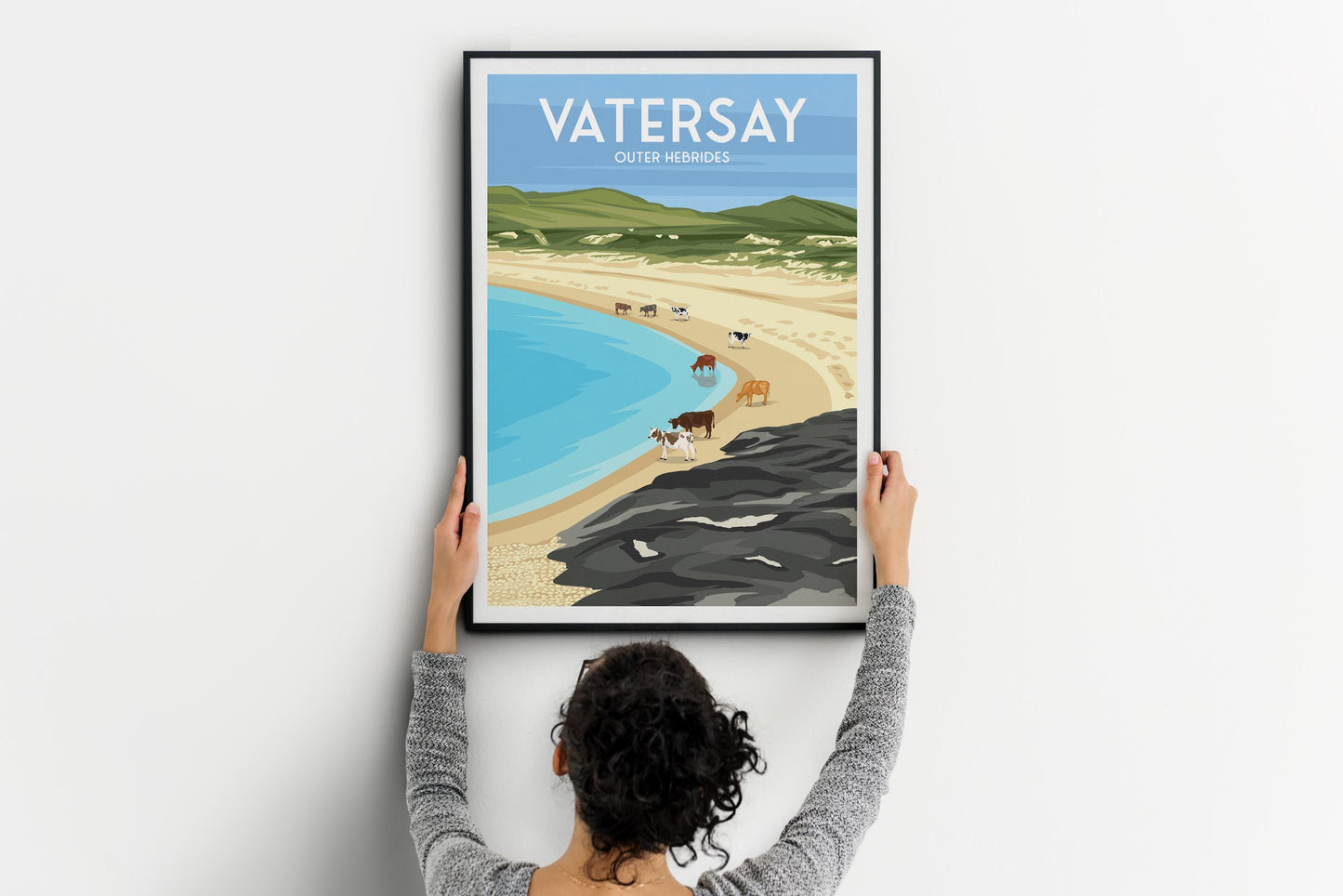 Vatersay Travel Poster – Outer Hebrides Wall Art Print | Scottish Island Decor