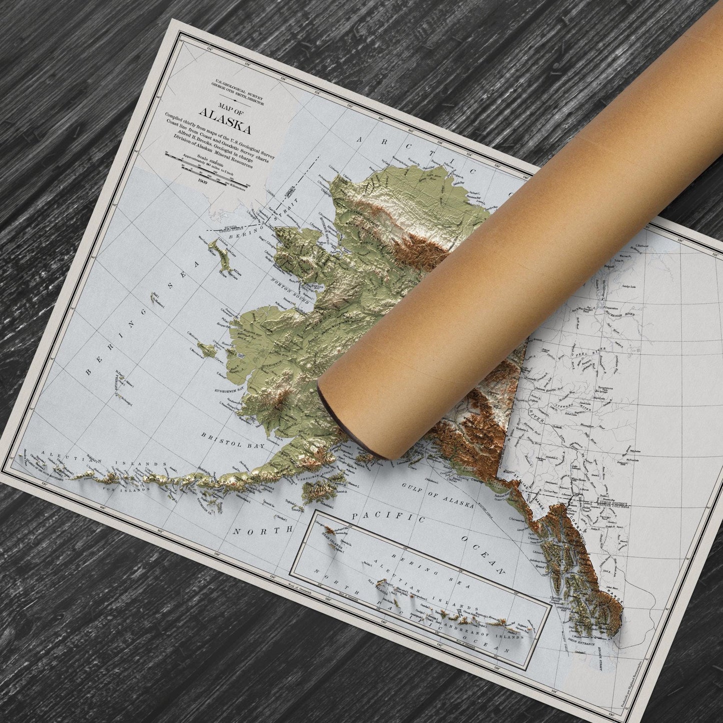 Alaska Map | Topographic map | Shaded relief map | USA