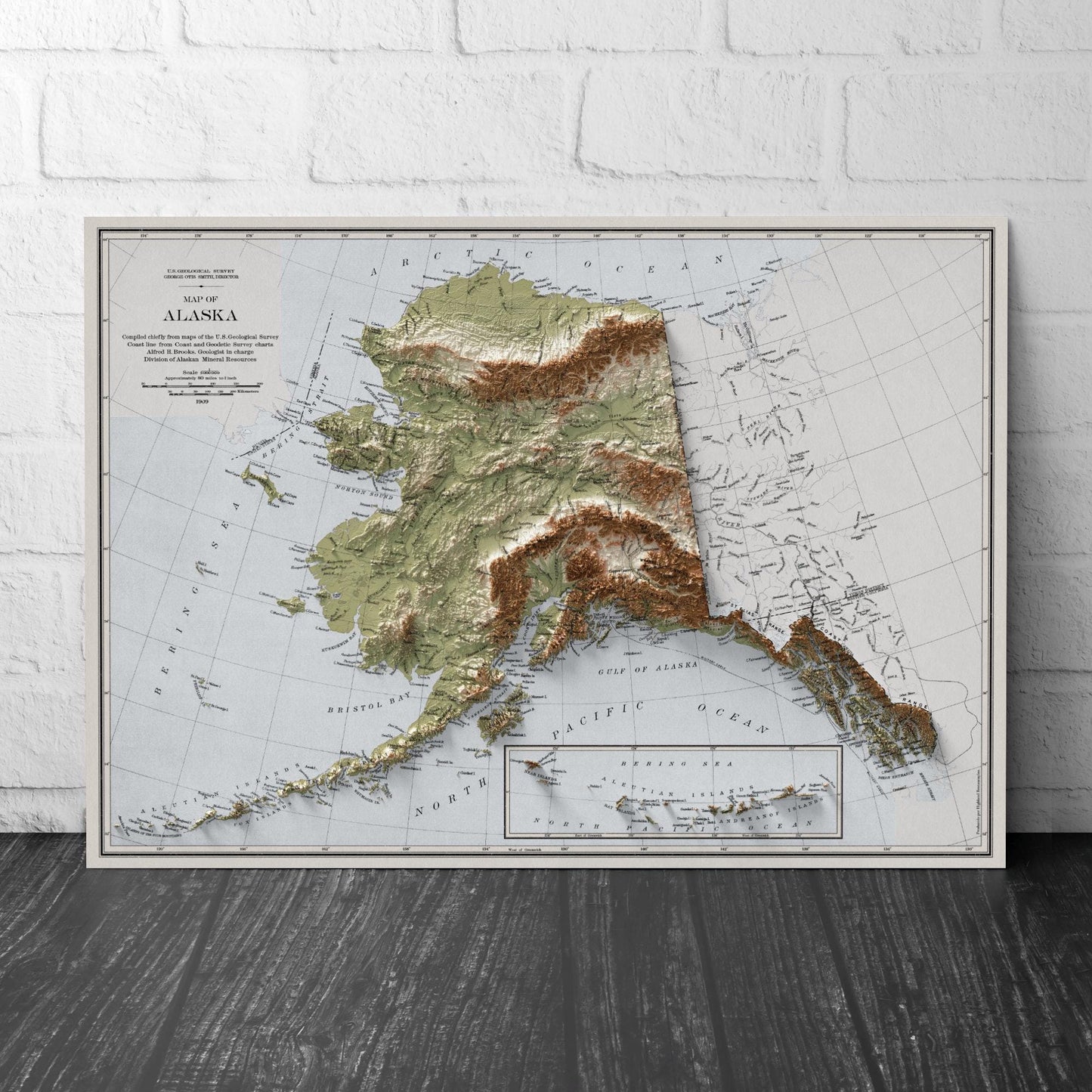 Alaska Map | Topographic map | Shaded relief map | USA