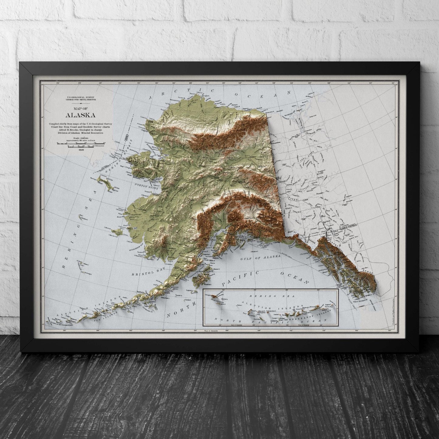 Alaska Map | Topographic map | Shaded relief map | USA