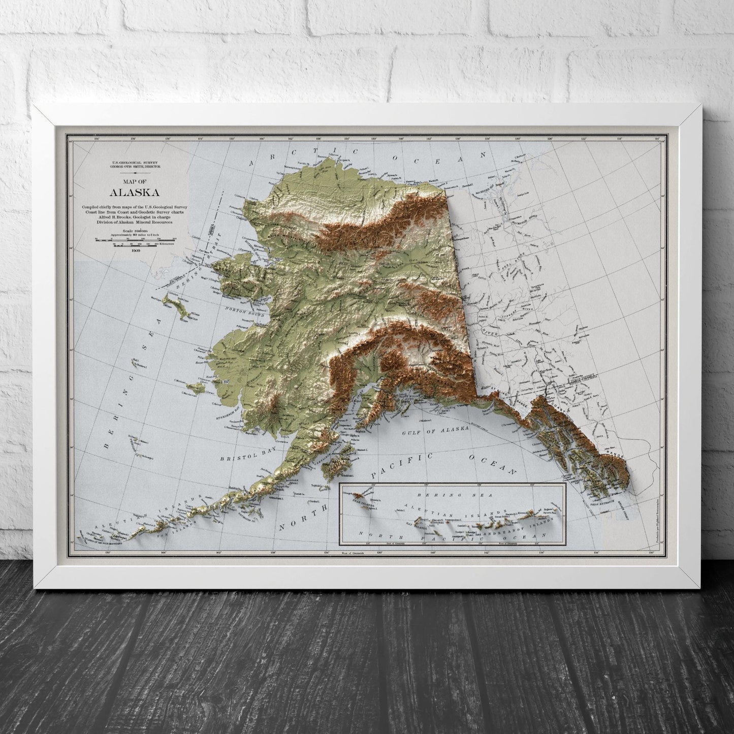 Alaska Map | Topographic map | Shaded relief map | USA