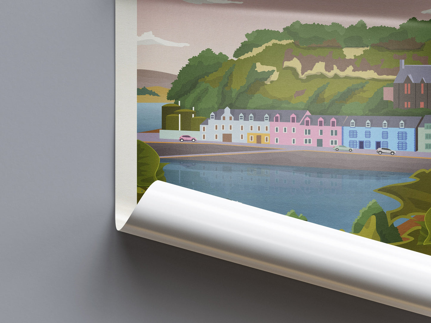 Portree Travel Poster, Isle of Skye, Scotland Travel Poster, Scottish Art, Scottish Gifts