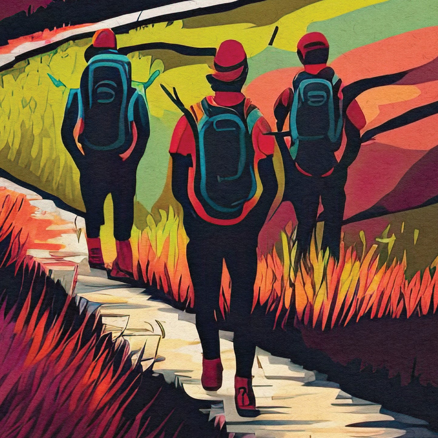 West Highland Way Print, Glencoe Hillwalker Poster, Art Prints, Graphic Print, Poster, Scottish Gift