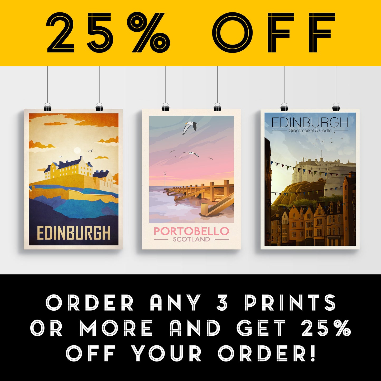 Edinburgh Castle Poster, Illustrated print of Edinburgh Castle, Scotland, Scottish Gift, Edinburgh Gift, Scottish Print