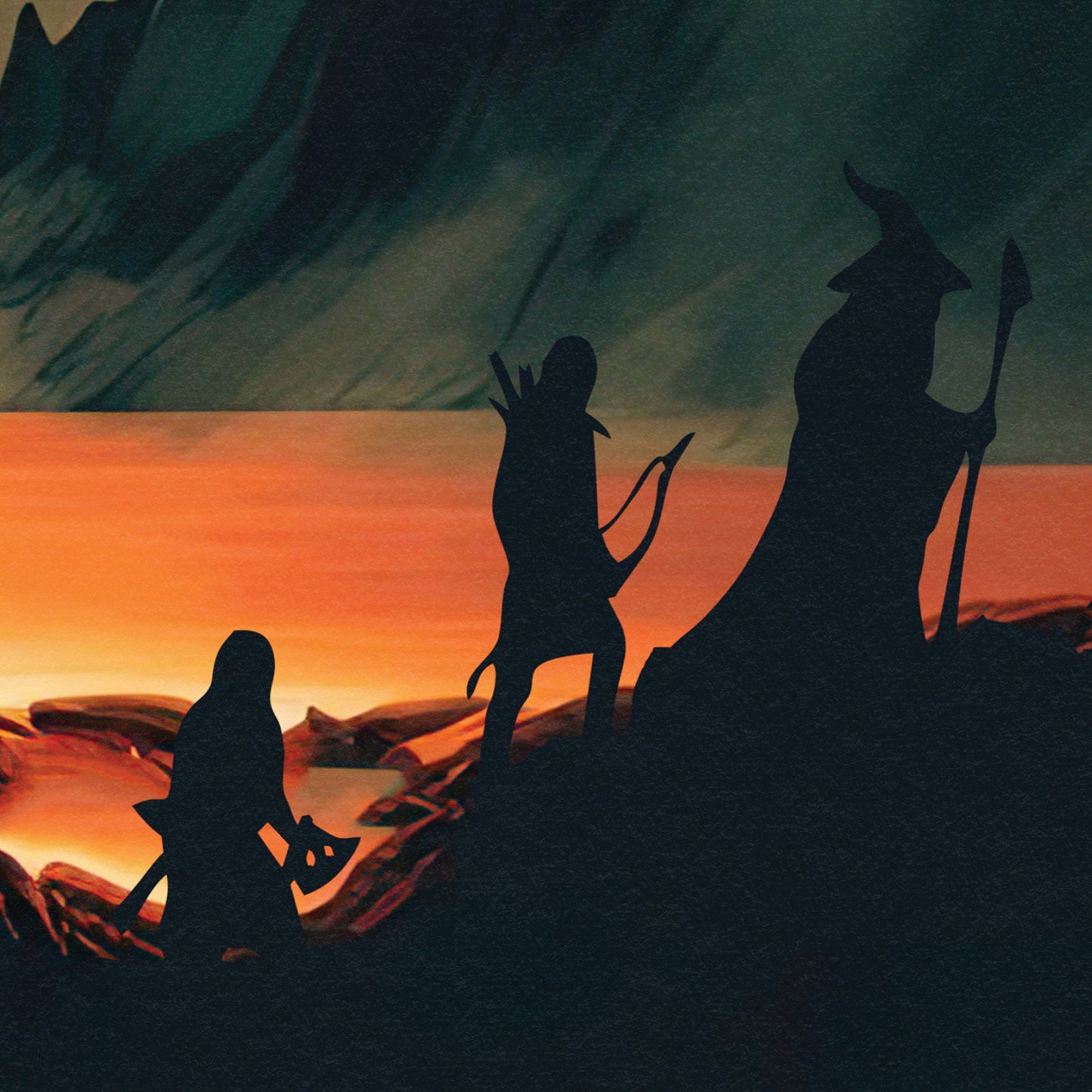 Mordor Travel Poster | Gandalf | Tower of Sauron Middle-Earth Print | Dragon | Gollum | Fellowship | Vintage Travel Poster Art | LOTR