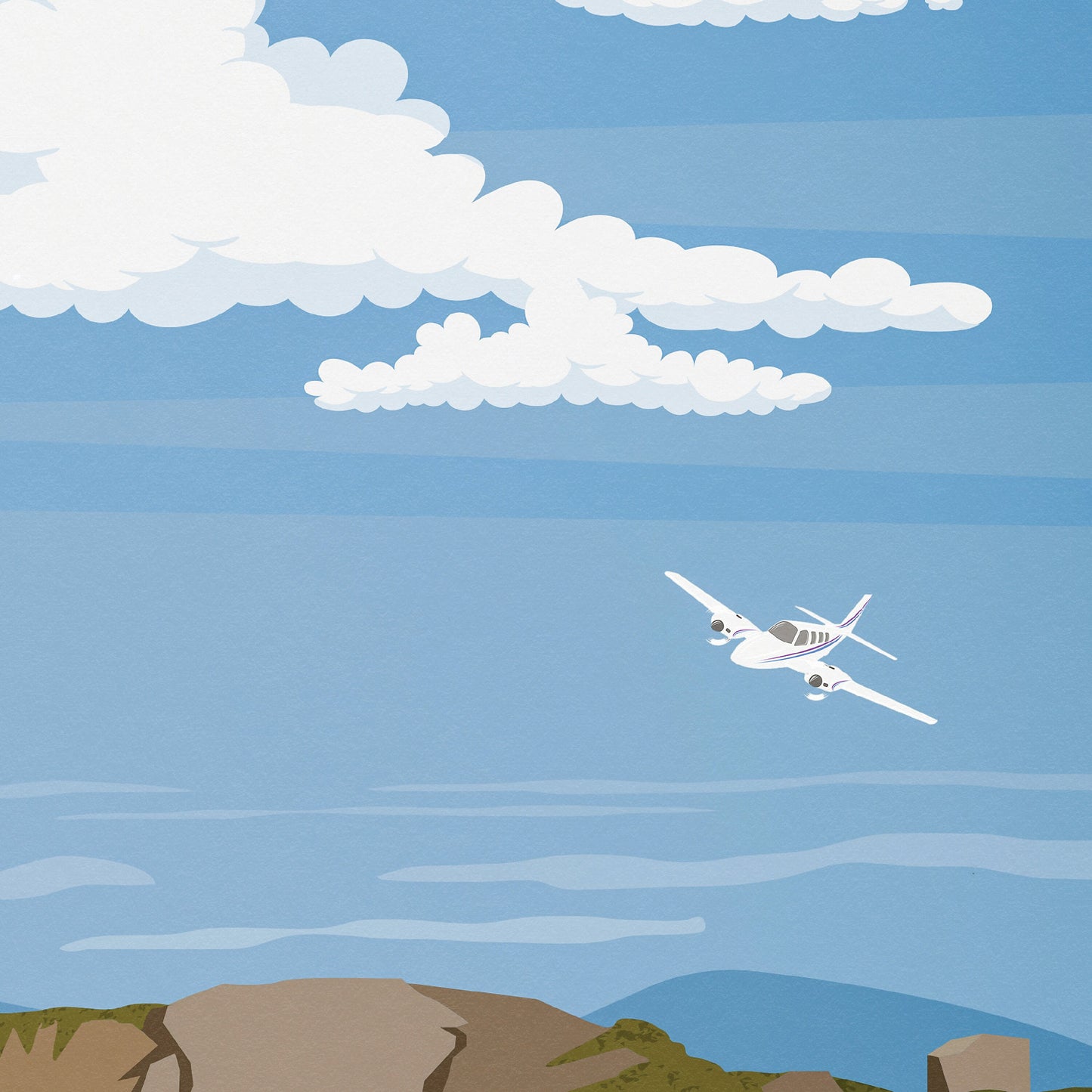 Barra Print - Isle of Barra Travel Poster - Crannag by Traigh Mhor - Western Isles - Scotland - Wall Art - Scottish Islands