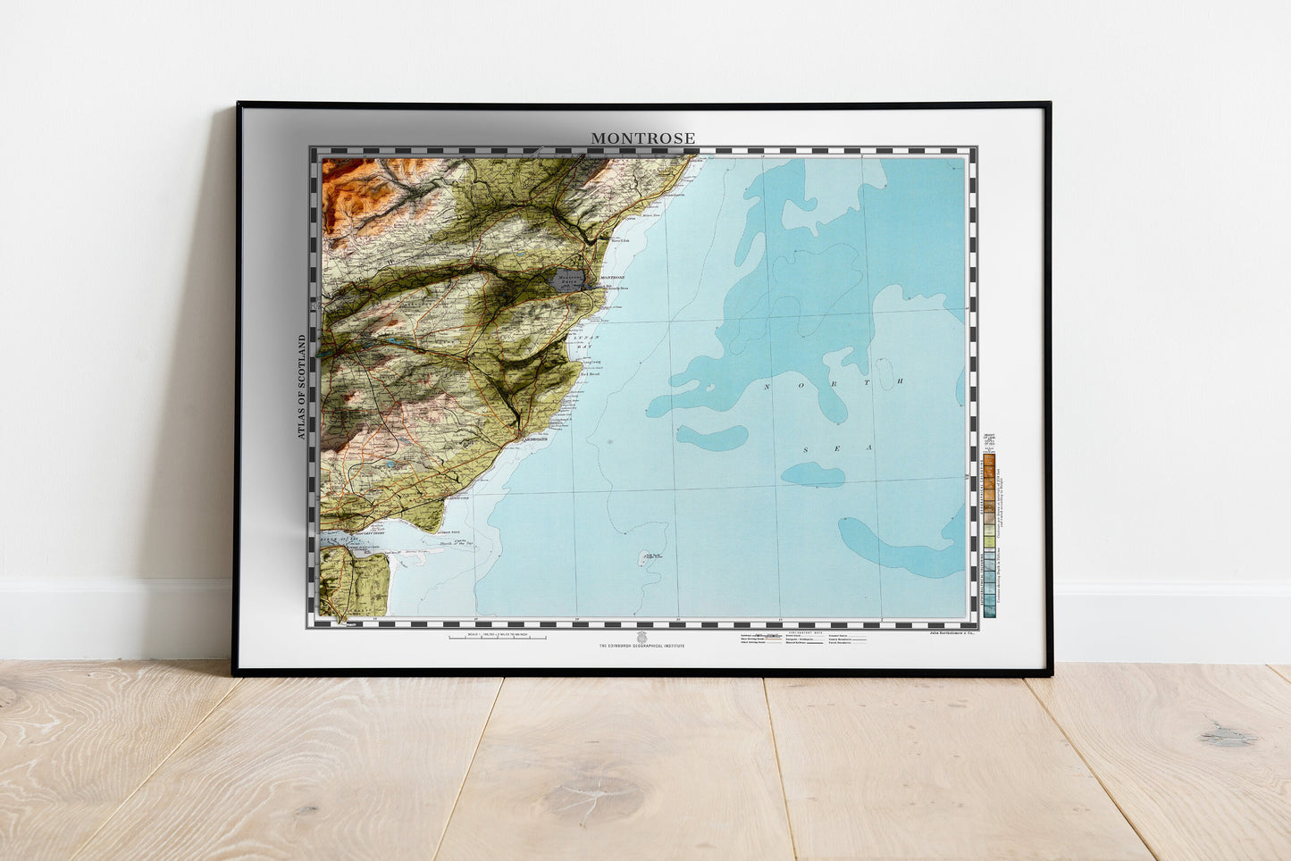 Montrose Map - Topographic Relief Map Print - Vintage Style - 2D Giclée Print