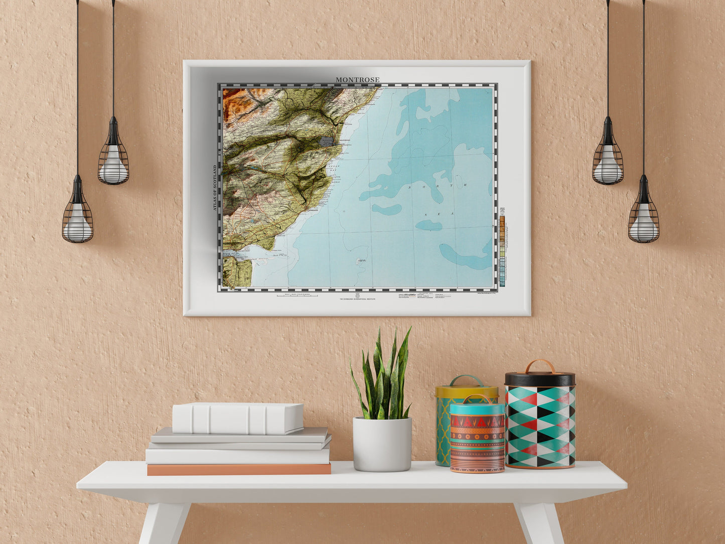 Montrose Map - Topographic Relief Map Print - Vintage Style - 2D Giclée Print