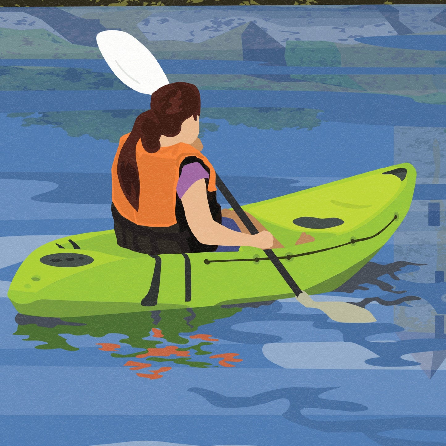 Stalker Castle Print - Kayaker and Graceful Swans - Loch Laich - Loch Linnhe - Port Appin - Argyll - Scotland