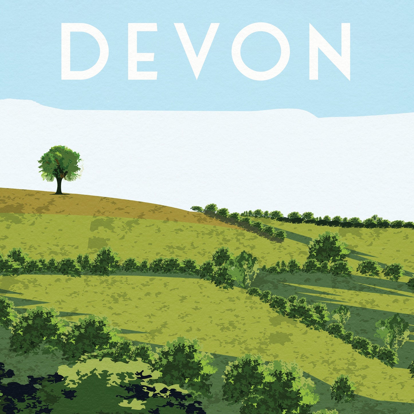 Devon River Dart Travel Poster | England | Devonshire | Wall Art | Home Decor Artwork | Wedding gift | UK