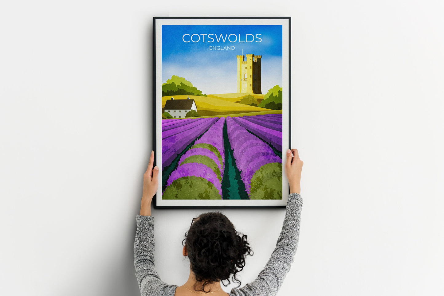 Cotswolds Travel Poster / England Print / Retro Wall Art / Home Decor