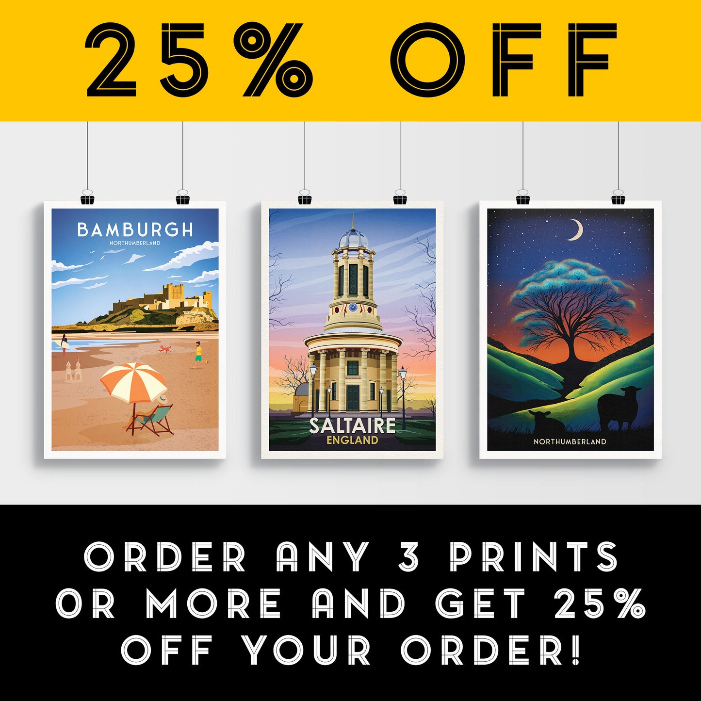Saltaire Print - Shipley Travel Poster - Yorkshire - England - World Heritage Site - United Reformed Church - Congregational church