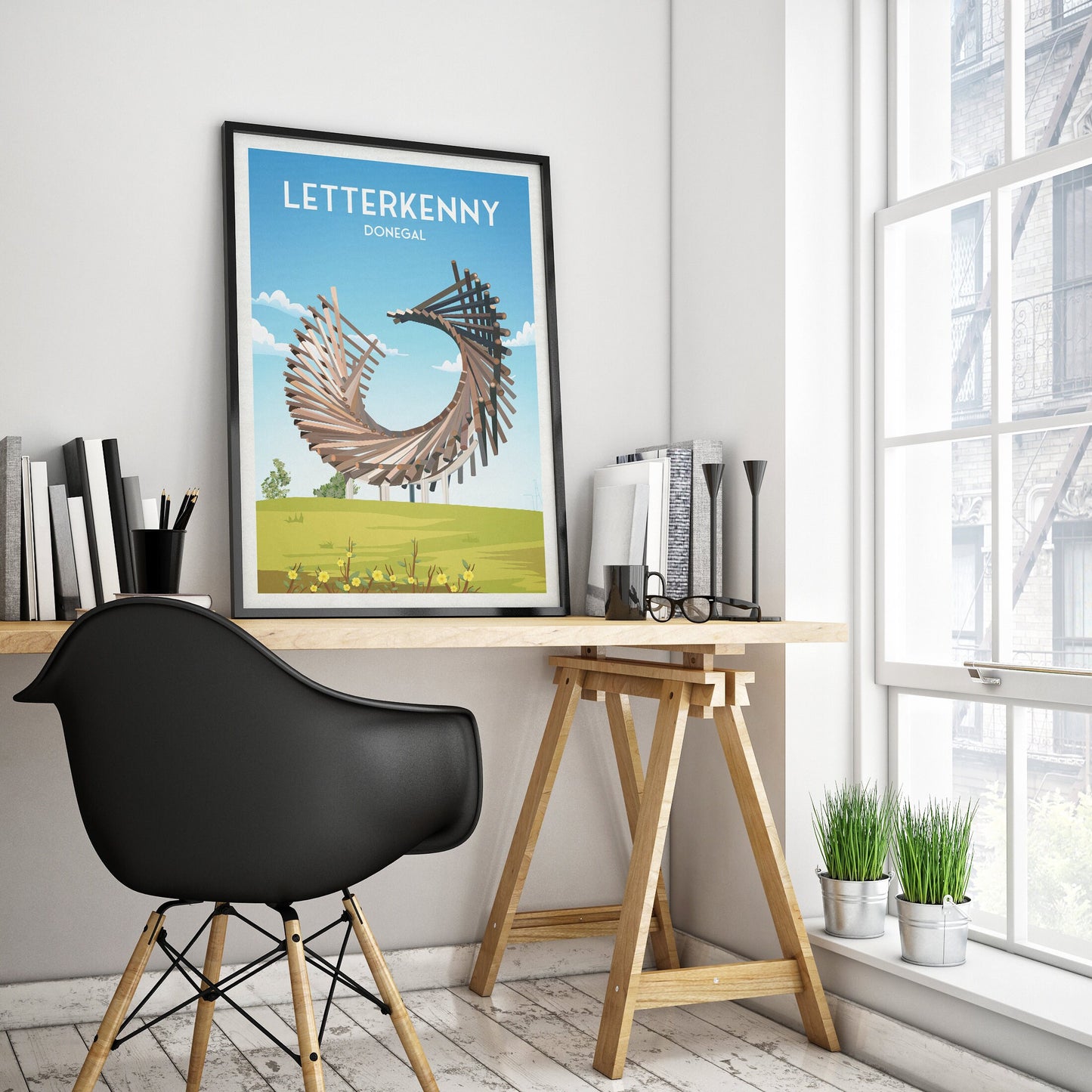 Letterkenny Polestar Monument Print | Donegal Poster | Pole Star | POLESTAR ROUNDABOUT | Ballyraine | Travel Poster | Wall Decoration