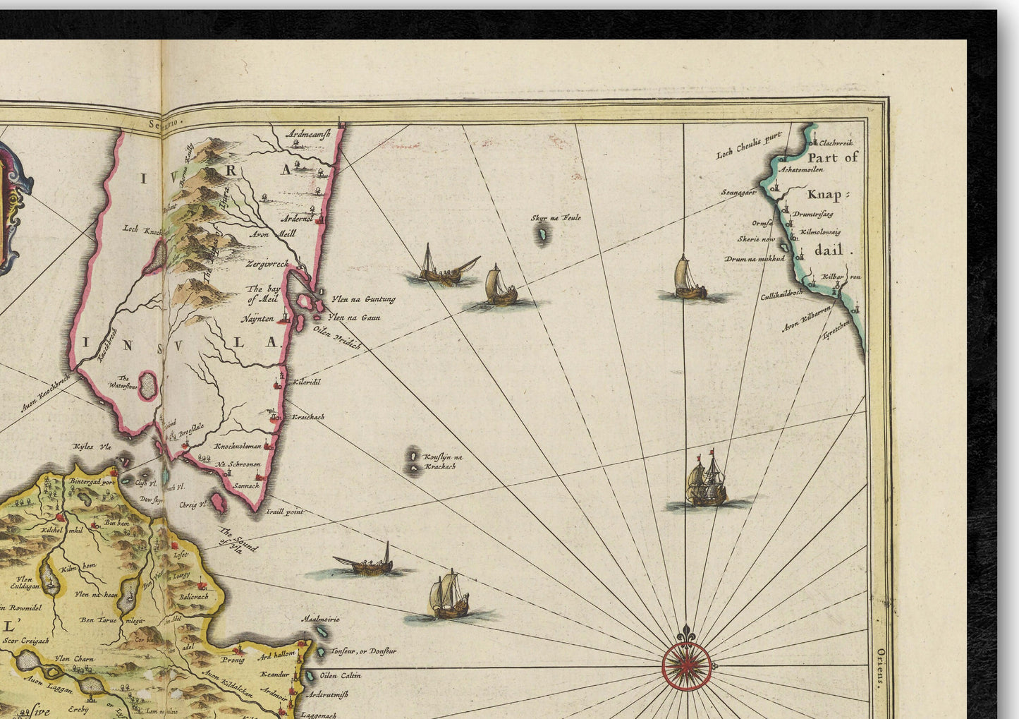 Isle of Islay Map | Old Antique Map | 1665 | Old Map Wall Print| Poster Wall Art|Wall Art |Scottish Maps| Vintage Print