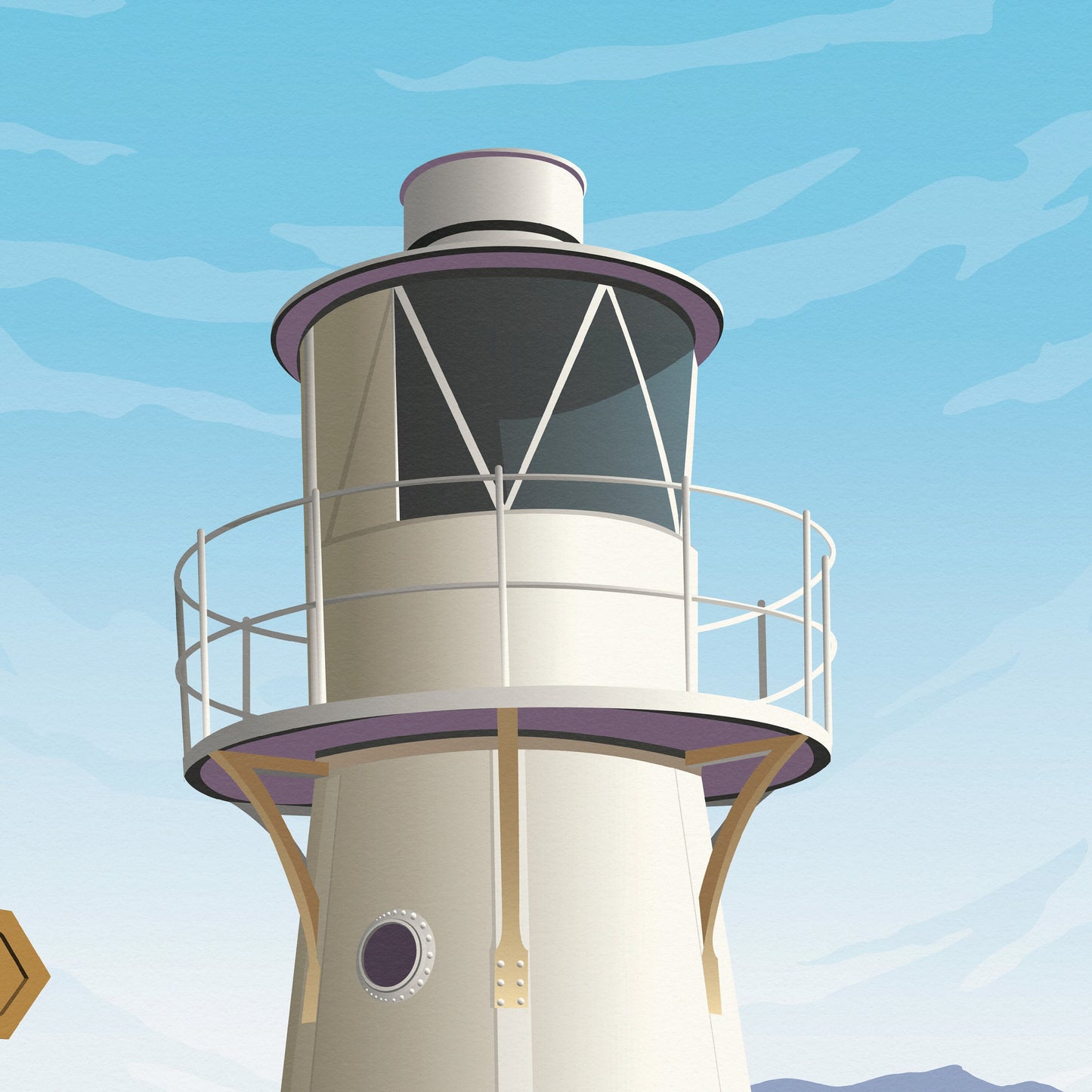 Newport Print - East Usk Lighthouse - South Wales - Wales Coast - Travel Poster