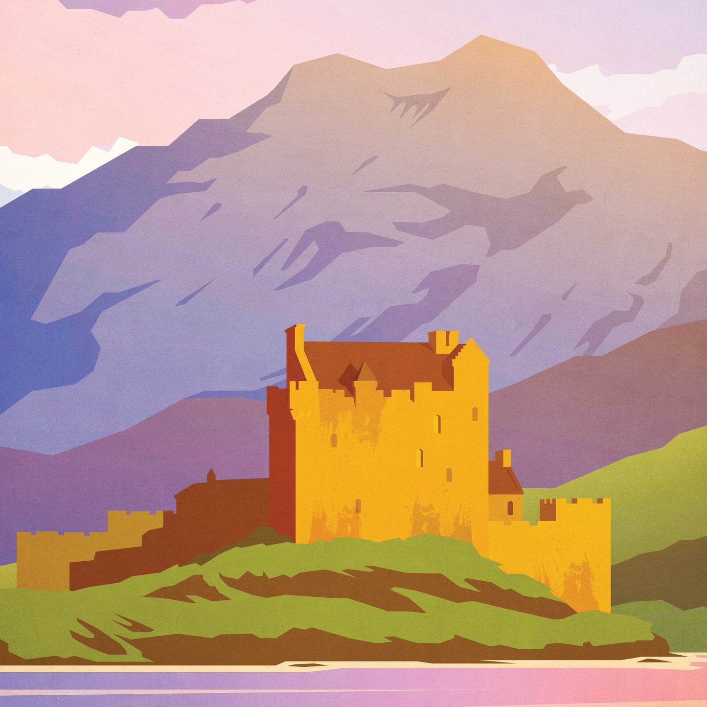 Ireland Travel Poster, Vintage Irish Travel Poster, Irish Castle, Irish Art, Irish Gifts, Vintage Ireland, Ireland Print