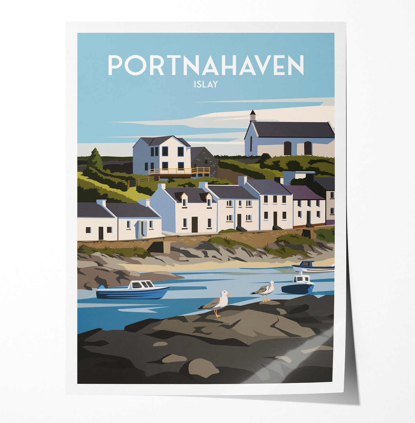 Portnahaven Print - Isle of Islay - Inner Hebrides - Scotland - Portnahaven Harbour - Wall Art - Wedding gift