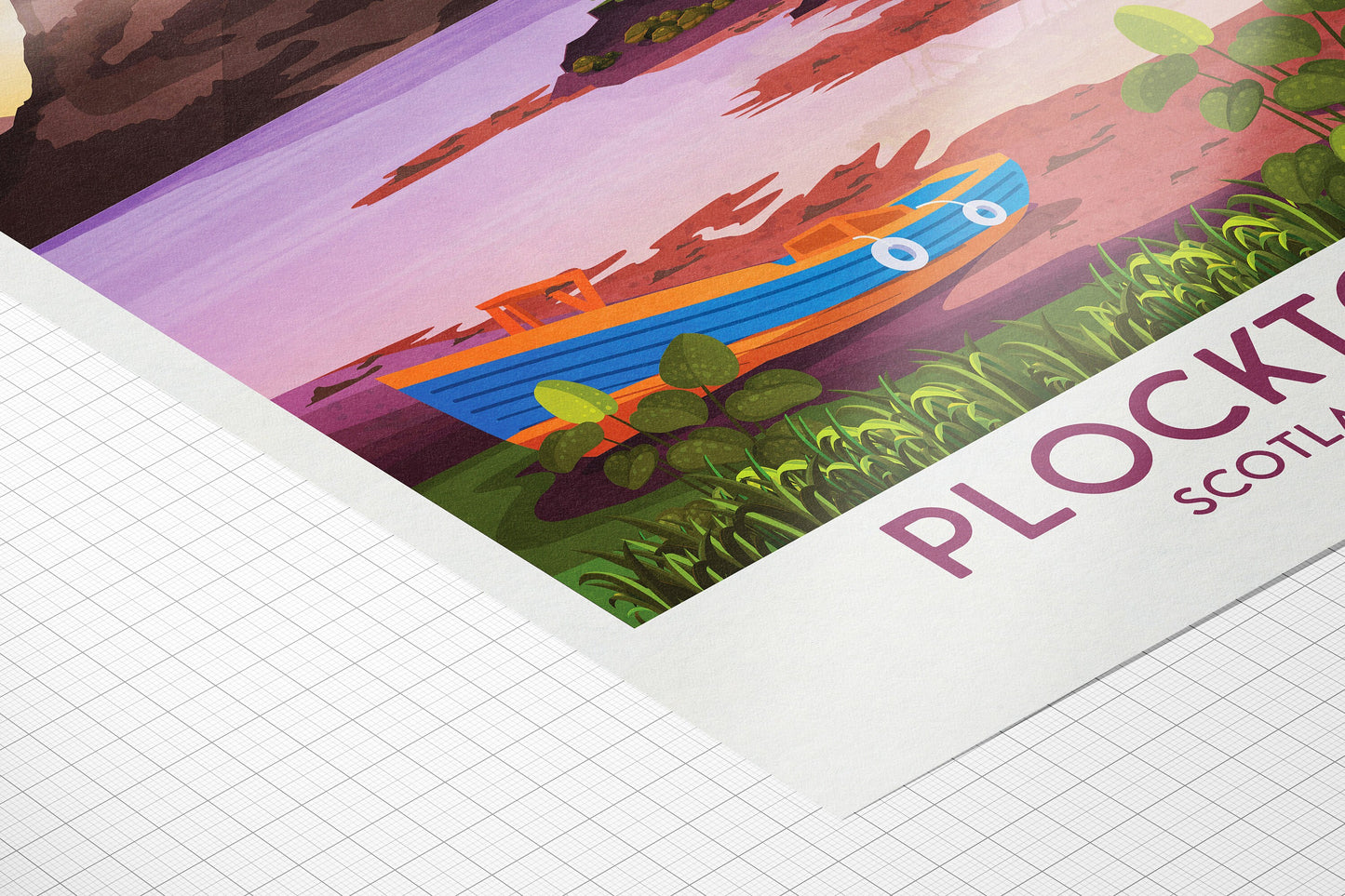 Plockton Travel Poster - Scottish landscape - "The Jewel of the Highlands" - Lochalsh - Wester Ross - Scottish Highlands
