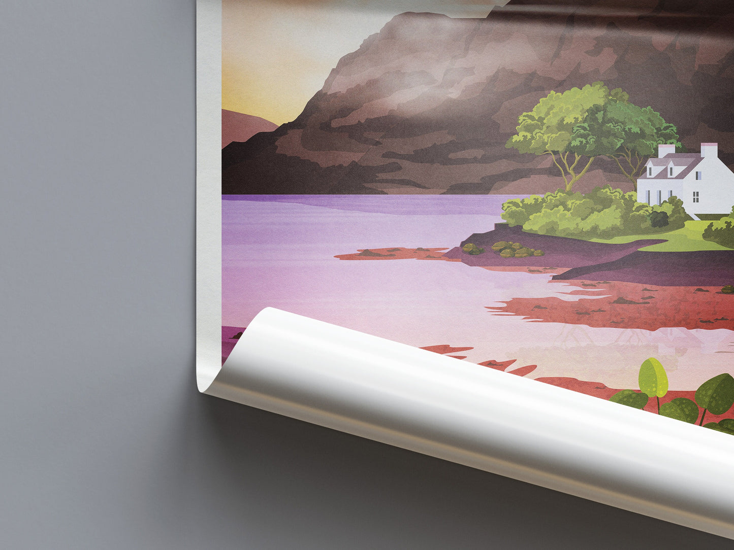 Plockton Travel Poster - Scottish landscape - "The Jewel of the Highlands" - Lochalsh - Wester Ross - Scottish Highlands
