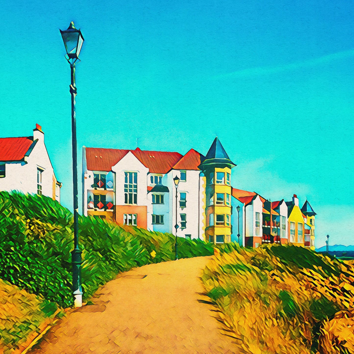 Dalgety Bay Print - St David's Harbour - Fife Travel Poster - Scottish Wall Art