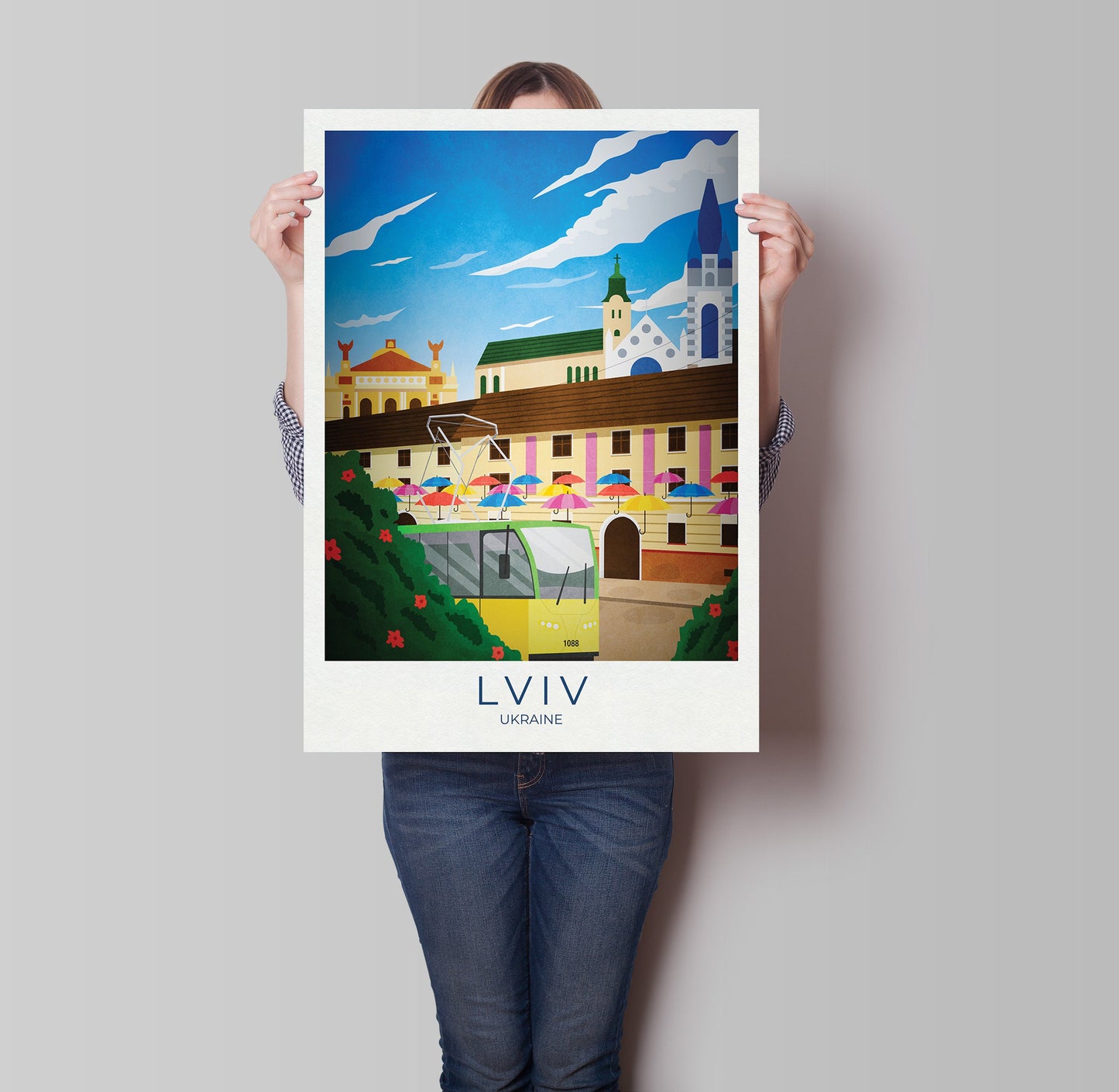 Lviv, Ukraine Travel Poster - Ukranian Wall Art