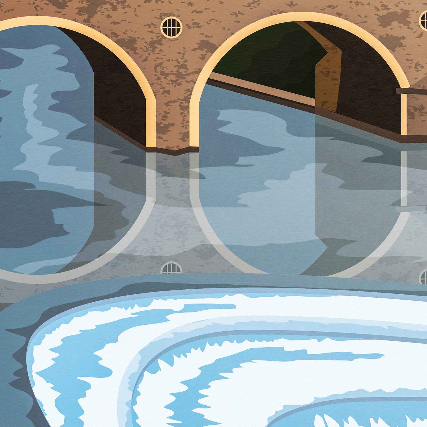 Bath Print - Pulteney Bridge Travel Poster - River Avon - Somerset - Art print A3, A2, A1