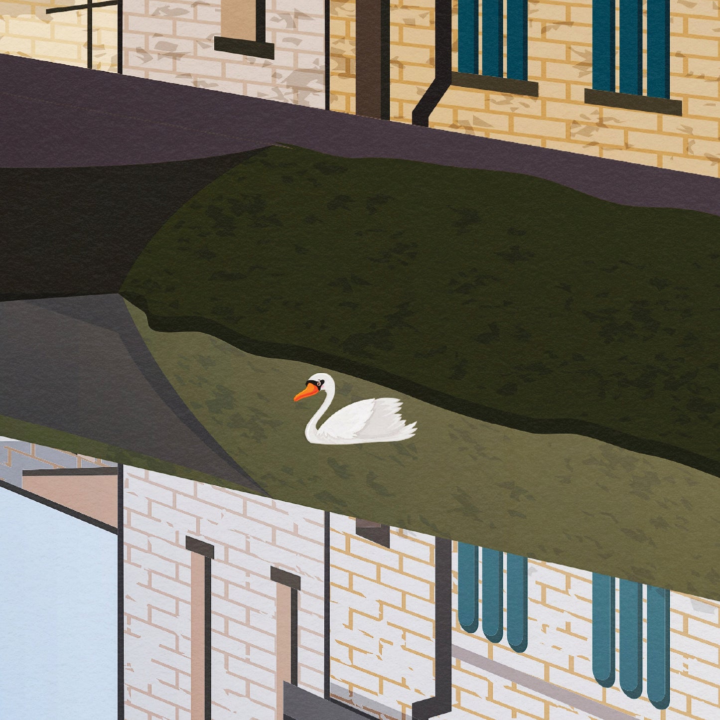 Stroud Print - Ebley Mill - Cotswold Canals - England Travel Poster - Gloucestershire Wall Art - Home Decor - Travel Gift