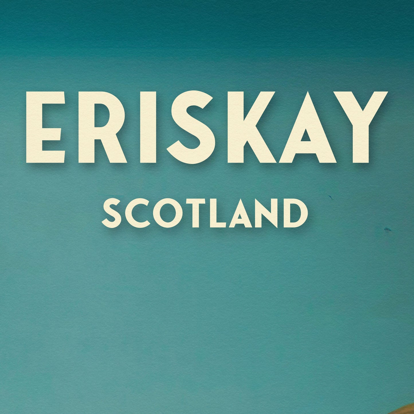 Eriskay Print - Travel Poster - Eriskay Ponies - Outer Hebrides Wall Art