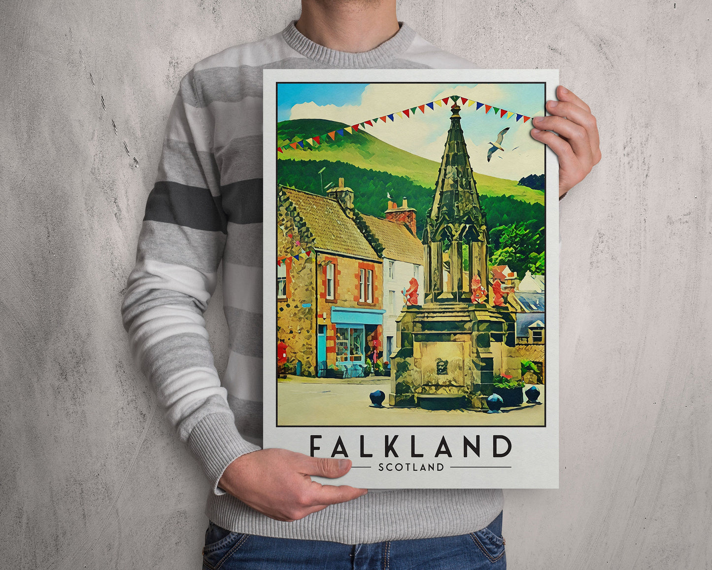Falkland Print, Fife Travel Poster, Scottish Gift