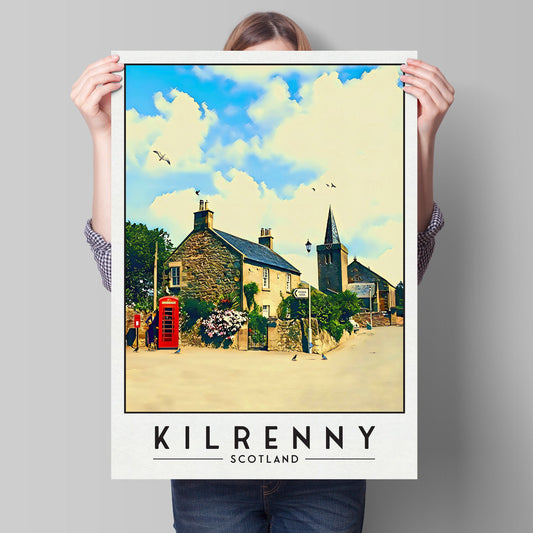 Kilrenny Print, Fife Travel Poster, East Neuk Wall Art, Anstruther, Scottish Gift