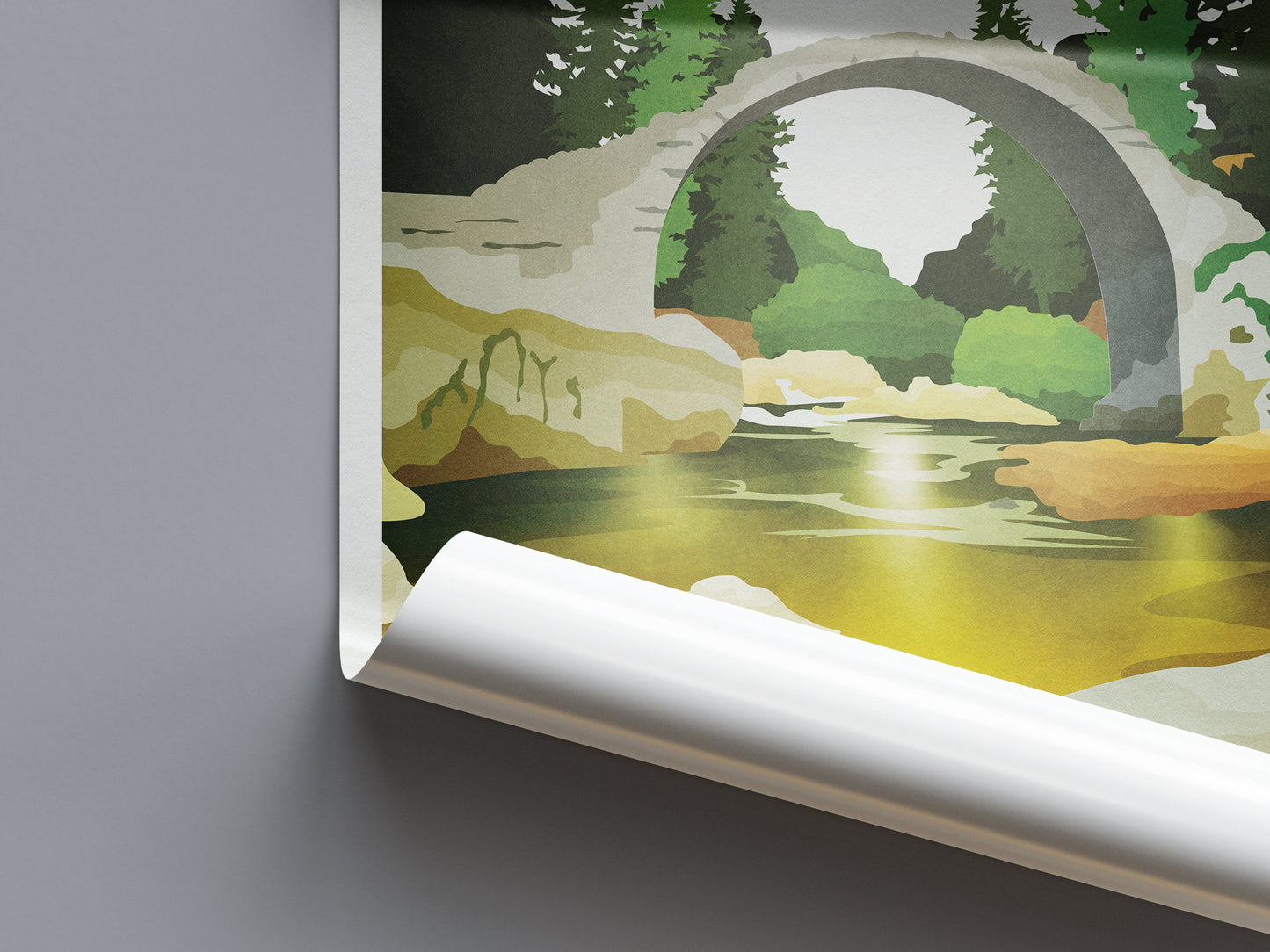 Carrbridge Travel Poster | Badenoch and Strathspey | Scottish Highlands | Carrbridge Cairngorms Print | Scotland's National Park