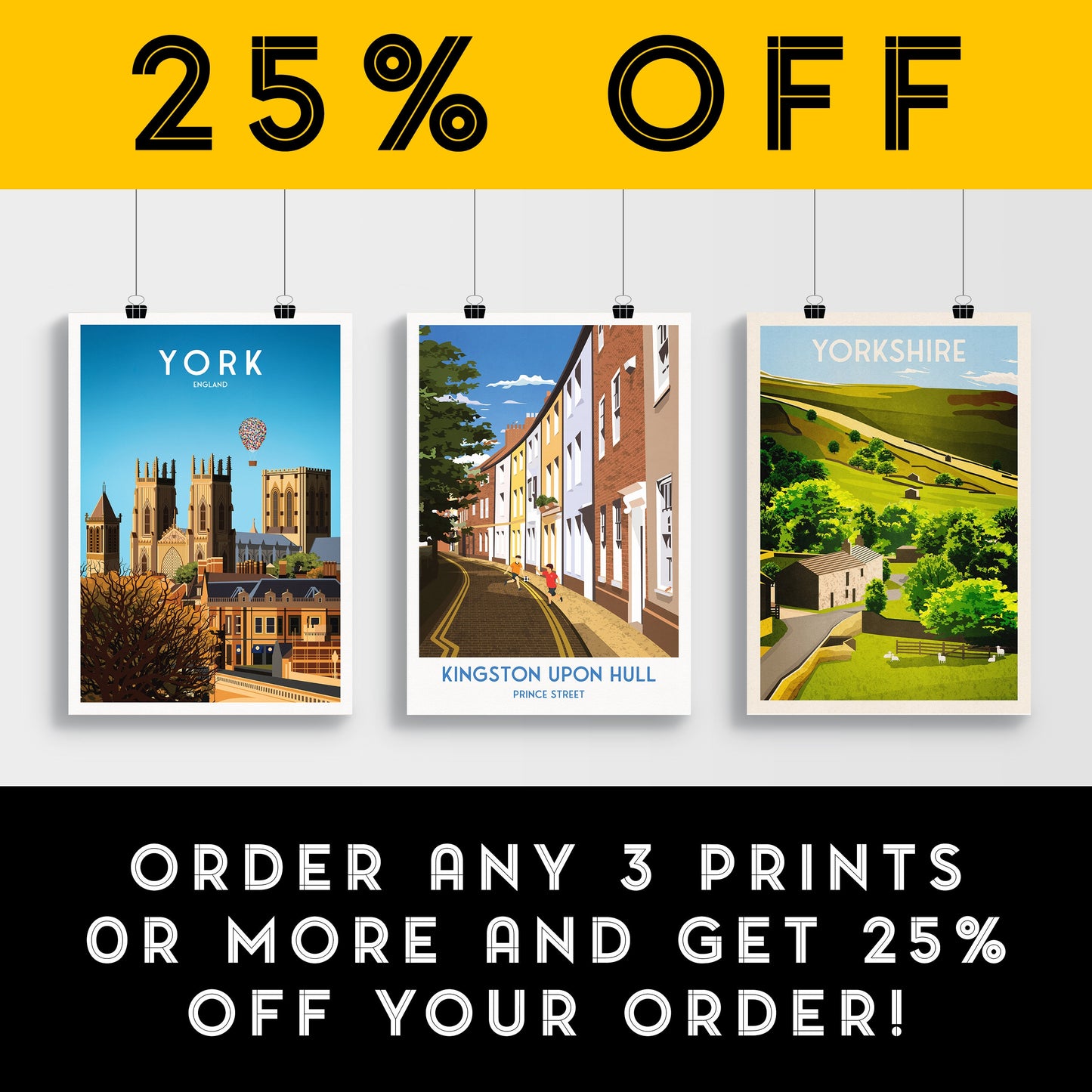 Kingston Upon Hull Print - Prince Street - East Riding Of Yorkshire - English Travel Poster