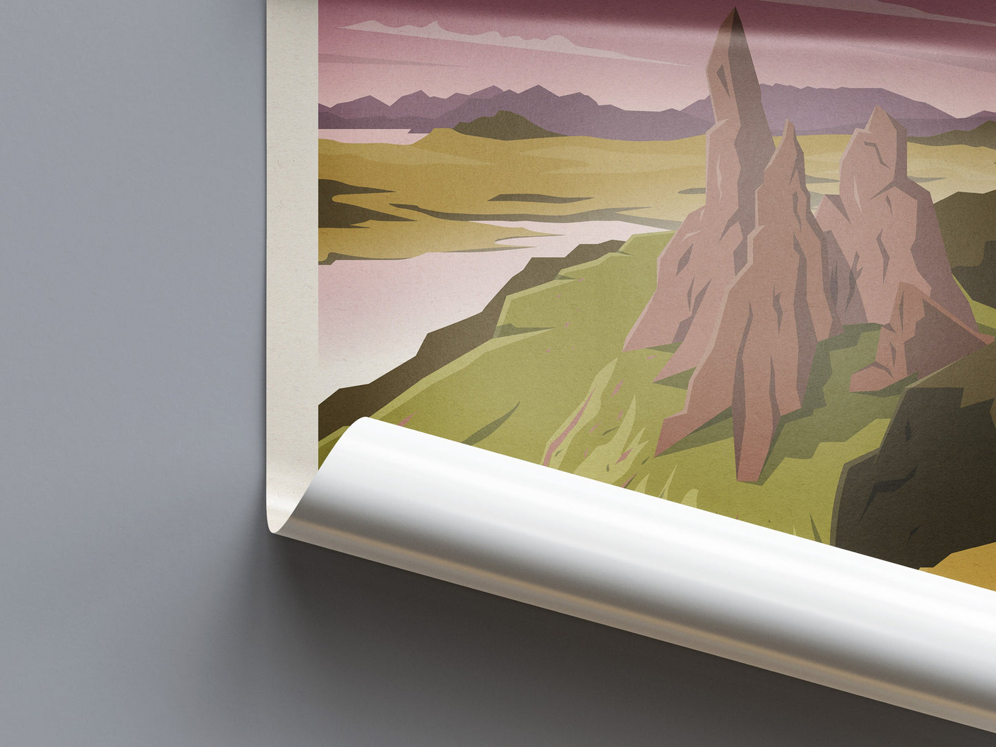 Isle of Skye Travel Poster, Old Man of Storr, Scotland Travel Poster, Scottish Art, Scottish Gifts