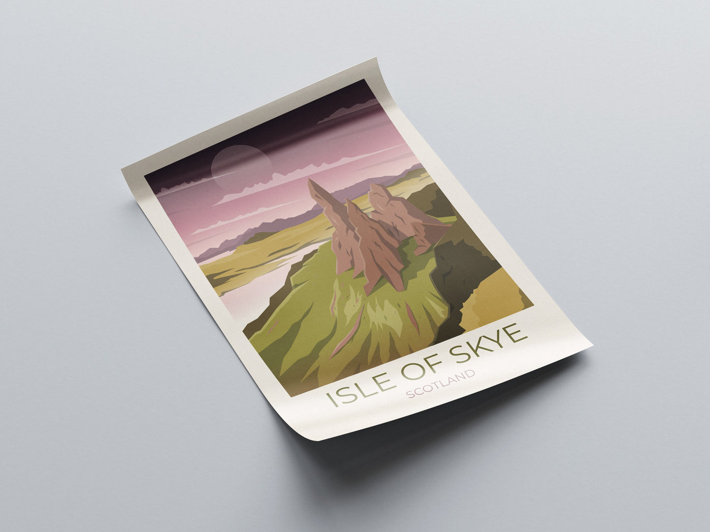 Isle of Skye Travel Poster, Old Man of Storr, Scotland Travel Poster, Scottish Art, Scottish Gifts