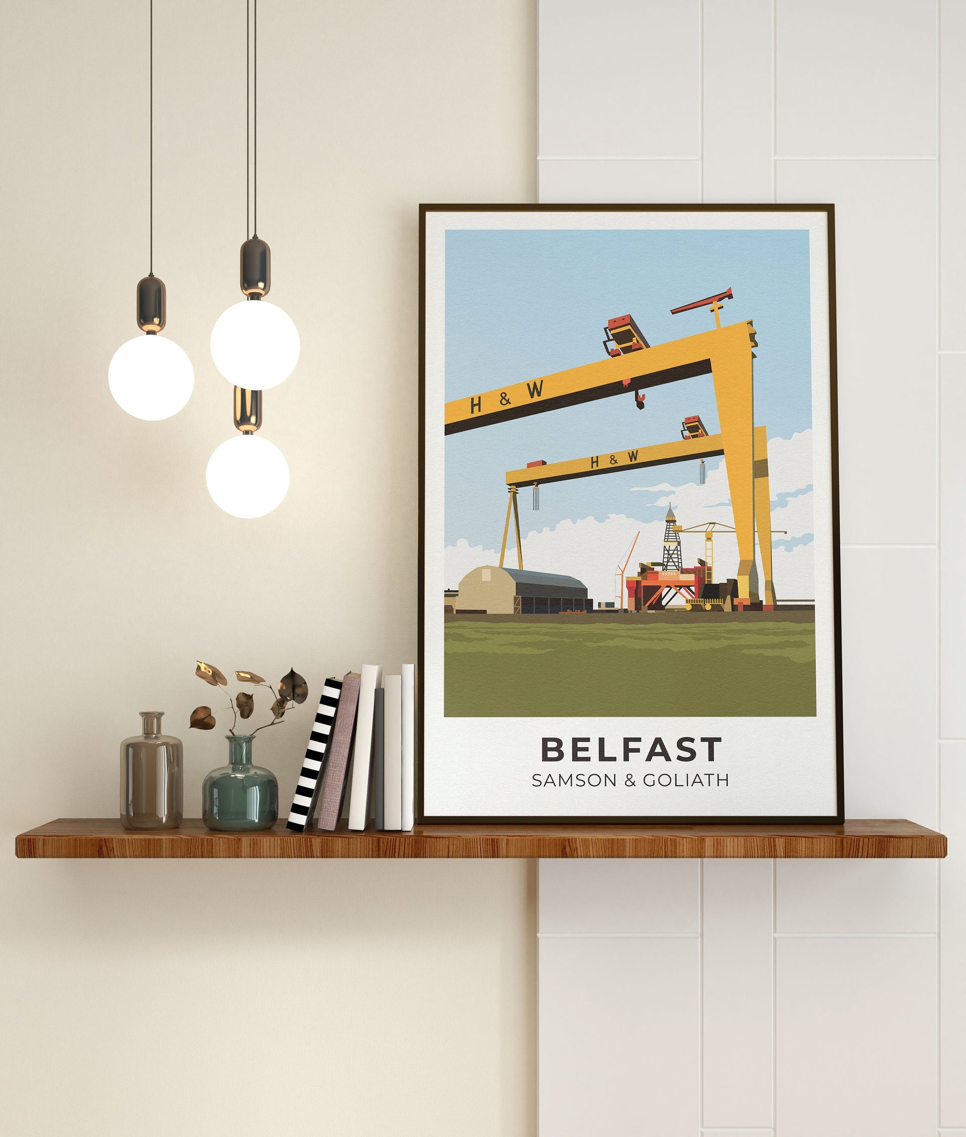 Belfast, Samson and Goliath Print | Northern Ireland | Harland and Wolff | Iconic Landmark | Belfast Cranes