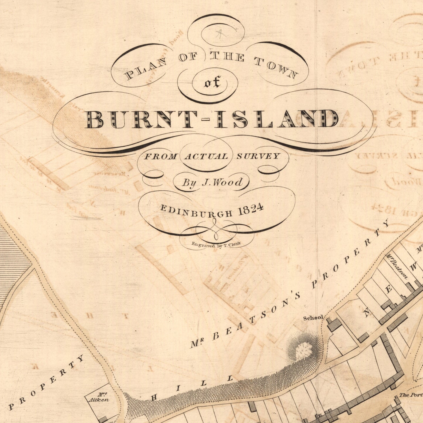 Burntisland Vintage Map | Old Map of Burnt Island | Wall Art Print | Antique maps | Ancient Scotland | Burntisland History